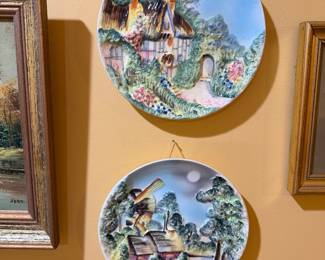 Hand painted plates