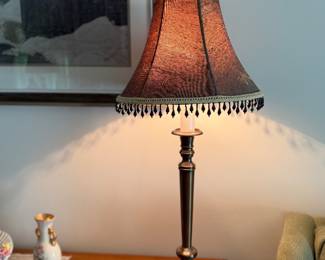pair of vintage candlestick lamps