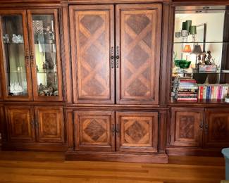 large wall unit (great as a back bar, coffee bar, art , area. so many options to use this Lexington Furniture piece
