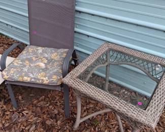 Outside furniture..not much 