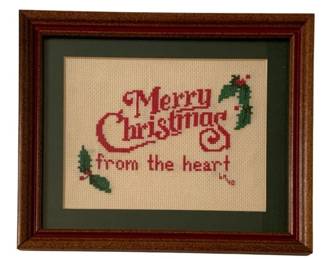 177 - Framed Needlepoint 8.5"x10"