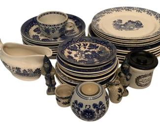 216 - Assorted Blue and White China Collection