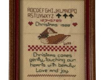 175 - Framed Needlepoint 8.25"x6.25"