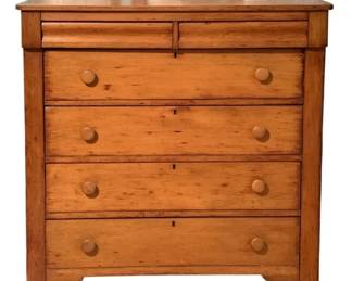 435 - Vtg 5-Drawer Dresser 44.5"x43"x18.5"