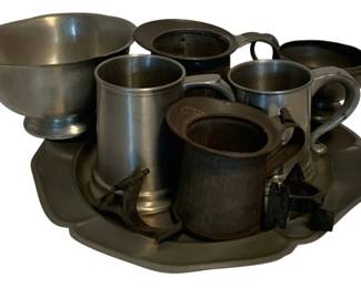 27 - Lot of Assorted Pewter Items & more (Description): Also included are small decorative metal accessories.