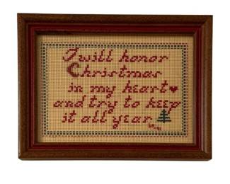 176 - Framed Needlepoint 6.5"x8.25"