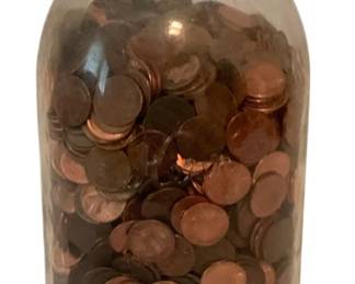 422 - Jar of Pennies 10"