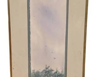 232 - Framed Winter Landscape Print 39"x17"