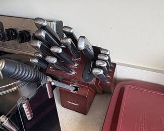 Knives and block