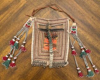 Tribal “Kuchi” Afghani Face Veil with Coins