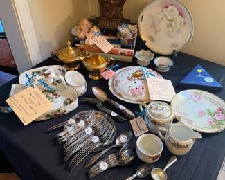 Assorted China and Flatware