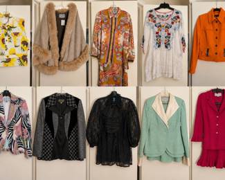 Escada, Christian Dior, St.John, Ungaro, Johnny Was, Fox Fur, Armani and more!