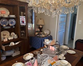 Dinning Room filled with Fine China, Flatware and Serving Dishes