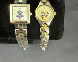 006 Disney Limited Edition Eeyore And Mickey Mouse Wristwatches