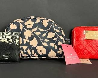 Kate Spade Accessories Embossed Wallet, Floral Cosmetic Case Cat Card Holder