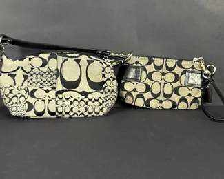 Coach Signature Collection Wristlet Mini Shoulder Bag Set w Original Care Card