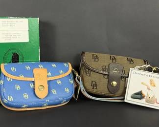 Dooney Bourke Wristlets 2 Signature Bags w OG Box, Tags Registration Card