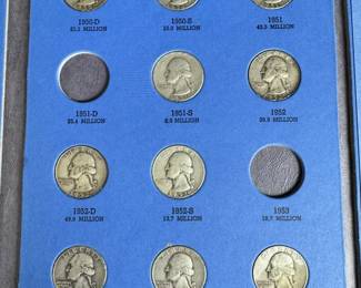 Whitman Washington Quarter Album Collection w 1937 Quarter, 1948S 1960s Quarters