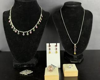 33.76g Sterling Silver 925 Gemstone Jewelry
