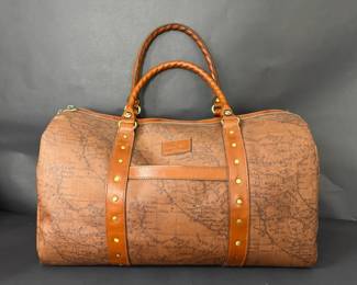 Patricia Nash Signature Map Milano Weekender Duffel Bag with Dust Bag NWT