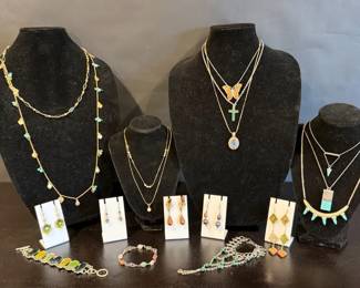 Mixed Fashion Jewelry with Layered Necklaces Earrings