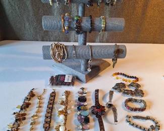 Assorted Fashion Bracelet Collection with Beaded, Charm Cuff Styles