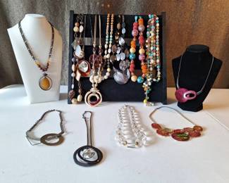 Assorted Fashion Necklace Collection with Statement, Beaded Pendant Styles