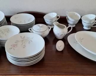 Celebrity Fine China Zephyr Rose approx 54Piece Dinnerware Set