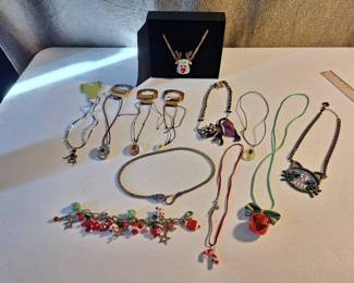Whimsical Cat, Holiday Fashion Pendant Necklace Collection