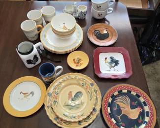 RoosterThemed Dinnerware, Mugs Kitchen Decor Collection