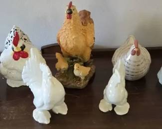 Decorative Chicken Rooster Figurine Collection