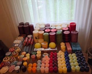 Pillar candles,votives and wax melts