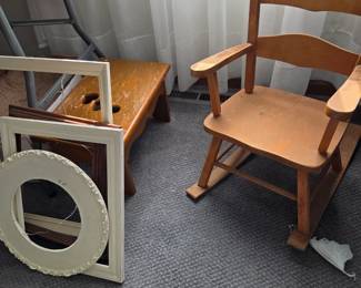 Vintage child's rocking chair
