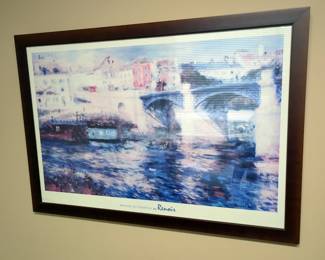 Renoir Bridge At Chatou Framed Print, 27" x 39" 