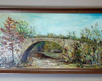 Anne Schwantes Signed Oil On Canvas Landscape Painting