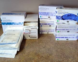 McKesson Medical Supplies Including Nitrile Exam Gloves, Surgical Gloves And Sterile Drapes 