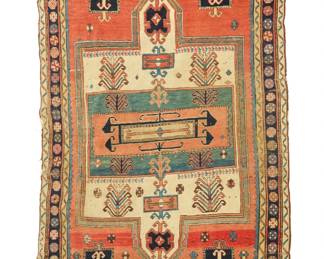 1365 A Sewan Kazak rug Early 20th century Wool on wool foundation 7' 1.5" L x 4' 9.5" W Estimate: $1,000 - $1,500