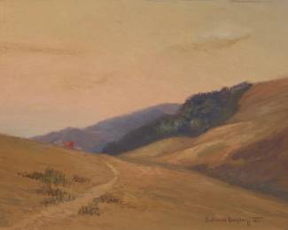 1145 Ferdinand Burgdorff (1881-1975) Landscape with rolling hills, 1911 Oil on canvas Signed and dated lower right: Ferdinand Burgdorff 1911 10 1/4 x 14in Estimate: $800 - $1,200