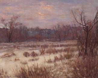 1171 Alfred Jansson (1863-1931) Landscape in winter, 1898 Oil on canvas Signed and dated lower left: Alfred Jansson 1898 20 x 24in Estimate: $800 - $1,200