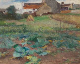 1375 John Aloysius Stanton (1857-1929) The French countryside Oil on canvasboard Signed lower right: J. A. Stanton 11 x 13in Estimate: $600 - $800