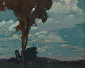 1208 Gustave Cimiotti Jr. (1875-1969) Nocturnal landscape Oil on canvas Signed lower right: Cimiotti; inscribed "C-755," verso, possibly in another hand 24 x 22in Estimate: $700 - $900