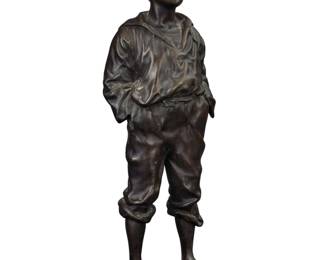 1080 Karl Kowalczewski (1876-1927) "Le Siffleur," 1889 Patinated bronze Signed and dated in the casting: VS [indistinct] 16.25" H x 5.5" W x 5" D Estimate: $200 - $300
