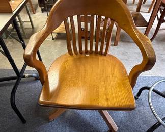 Vintage Oak Bankers Chair
