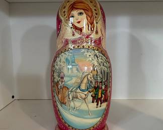 Matryoshka Doll with Winter Scene - Troika
