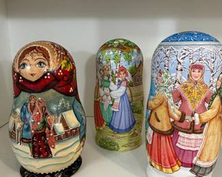 Hand-Painted Matryoshka Nesting Dolls - Ukrainian Folk Art