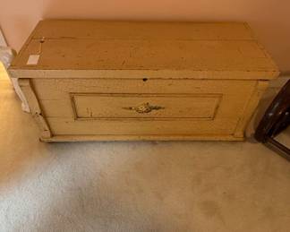 Antique Hand-Painted Cedar Lined Hope Chest