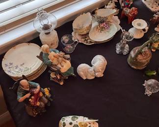Assorted Porcelain Figurines and Decorative Items