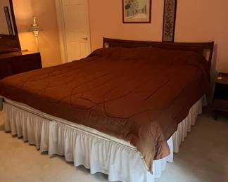 Mid-Century Modern Walnut King Size Headboard