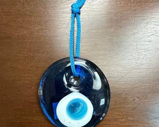 Hand Blown Glass Evil Eye Wall Hanging