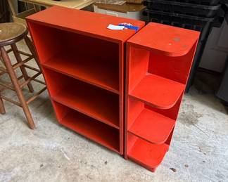 Orange Modular Plastic Shelf Unit by Olaf Von Bohr for Kartell